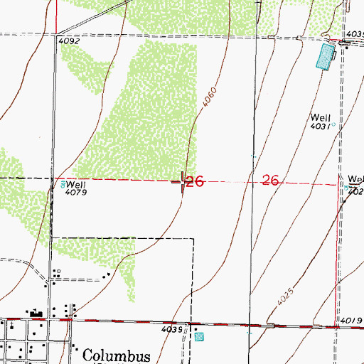Topographic Map of 10412 Water Well, NM