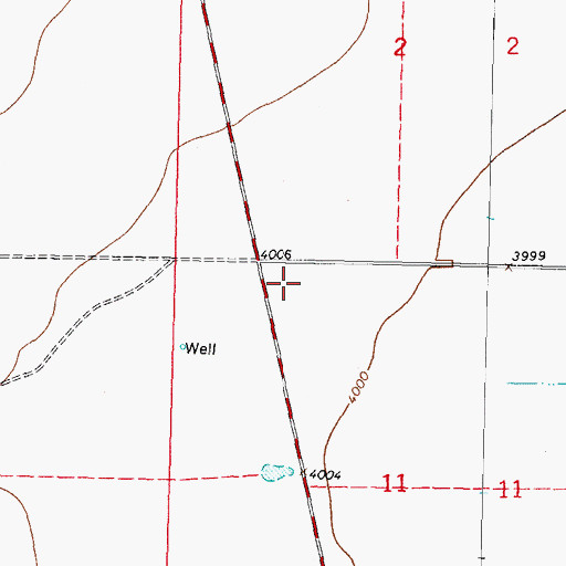 Topographic Map of 01115 Water Well, NM