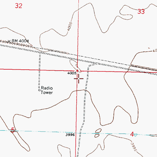 Topographic Map of 10423 Water Well, NM