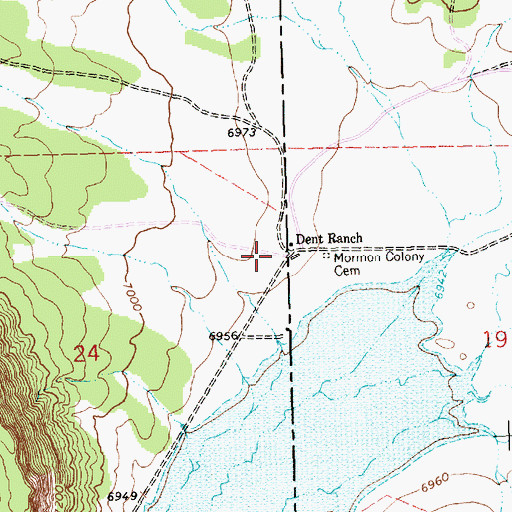 Topographic Map of Dent Ranch Water Well, NM