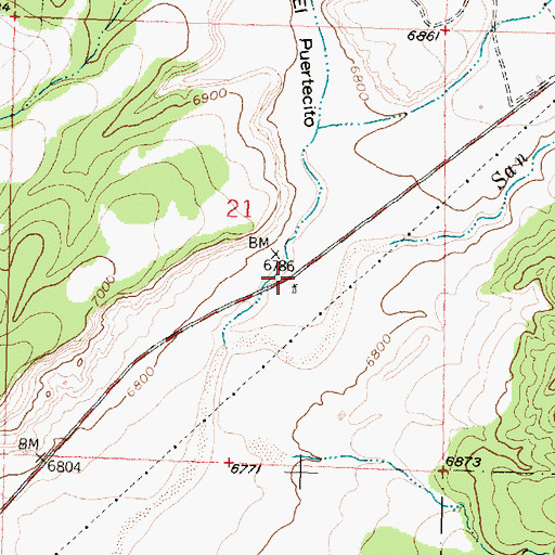 Topographic Map of 10010 Water Well, NM