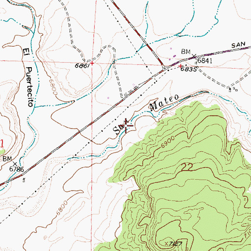 Topographic Map of 10011 Water Well, NM