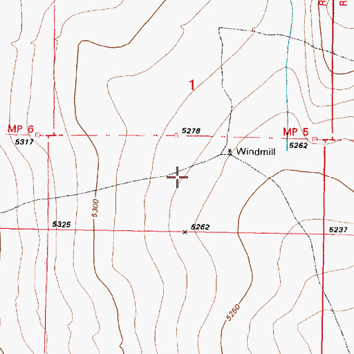 Topographic Map of 10000 Water Well, NM