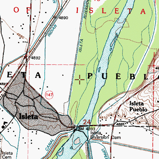 Topographic Map of 10002 Water Well, NM