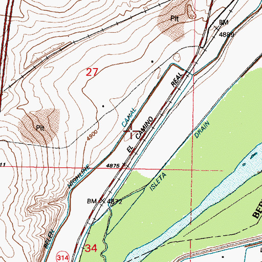 Topographic Map of 10063 Water Well, NM