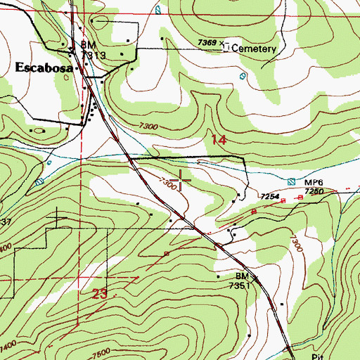 Topographic Map of 104 Water Well, NM