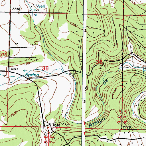 Topographic Map of 205 Water Well, NM