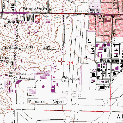 Topographic Map of 10056 Water Well, NM