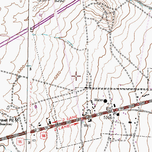 Topographic Map of 10018 Water Well, NM
