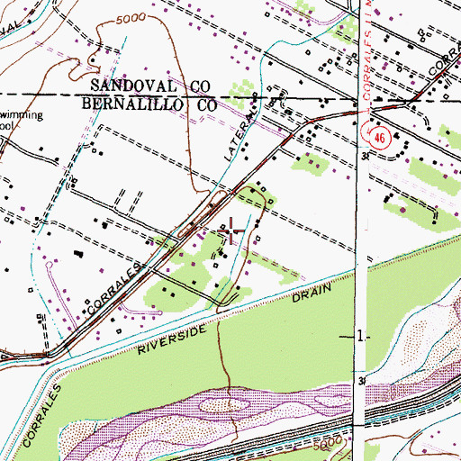 Topographic Map of 10032 Water Well, NM