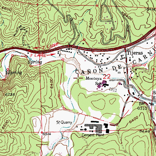Topographic Map of A Montoya Water Well, NM
