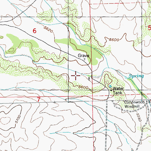Topographic Map of 485 Water Well, NM