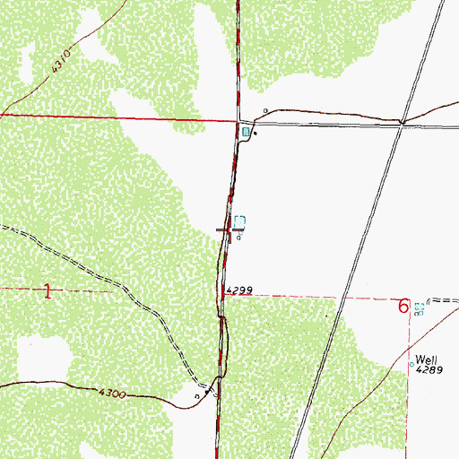 Topographic Map of 10310 Water Well, NM