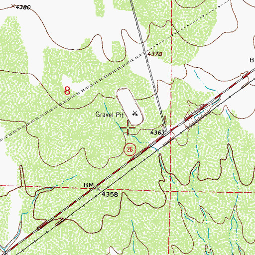 Topographic Map of 00020 Water Well, NM