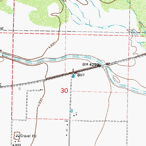 Topographic Map of 00052 Water Well, NM