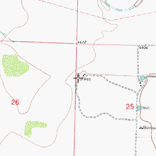 Topographic Map of 00162 Water Well, NM