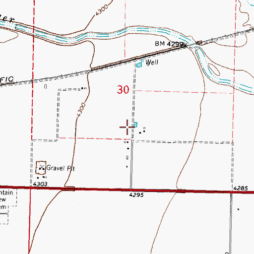 Topographic Map of 00054 Water Well, NM