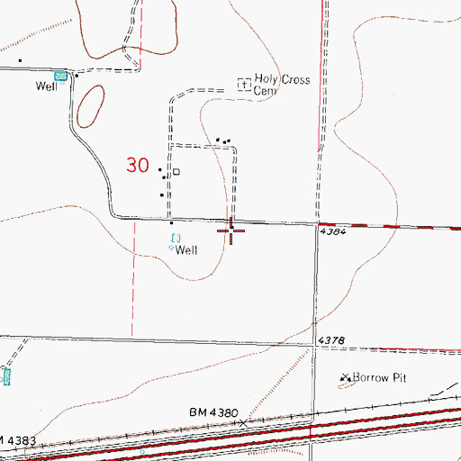 Topographic Map of 127 Water Well, NM