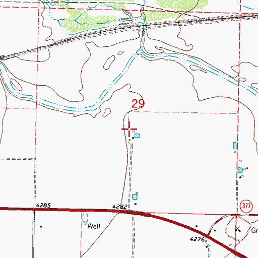 Topographic Map of 00051 Water Well, NM