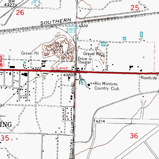 Topographic Map of M-98 Water Well, NM