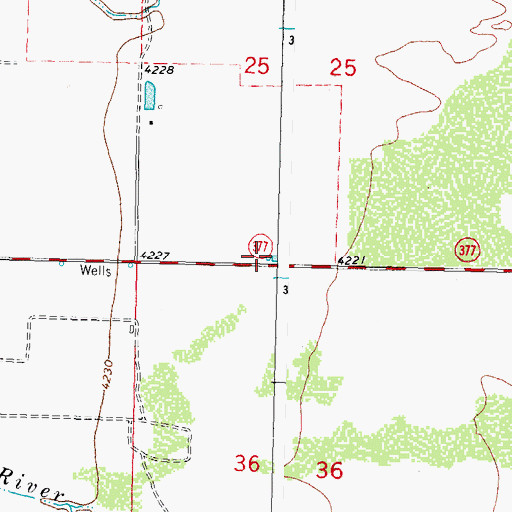 Topographic Map of 00032 Water Well, NM
