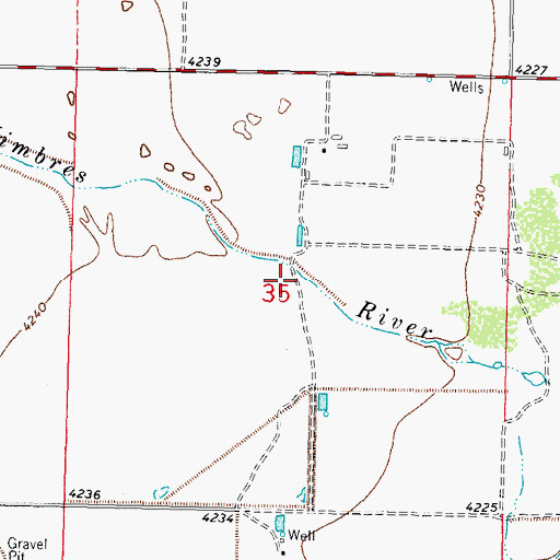 Topographic Map of 10080 Water Well, NM