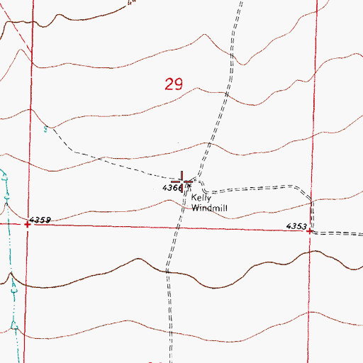 Topographic Map of 01222 Water Well, NM