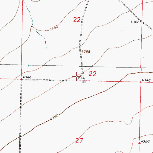 Topographic Map of Number 1219 Water Well, NM