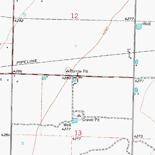 Topographic Map of 00429 Water Well, NM