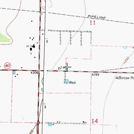 Topographic Map of 418 Water Well, NM