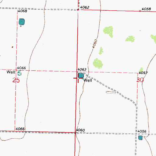 Topographic Map of 10359 Water Well, NM