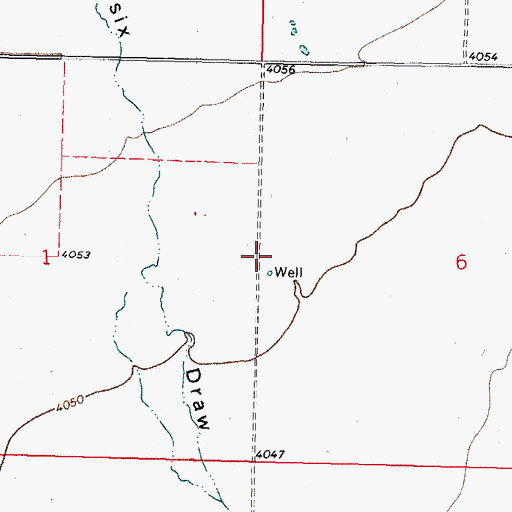 Topographic Map of 10389 Water Well, NM
