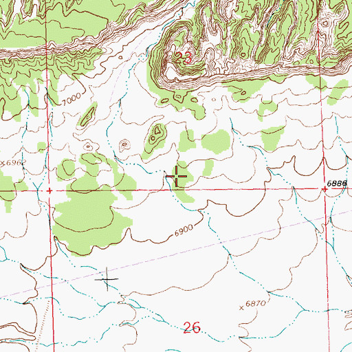 Topographic Map of Escalante Water Well, NM