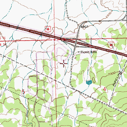 Topographic Map of 10001 Water Well, NM