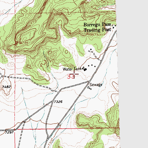 Topographic Map of 10018 Water Well, NM