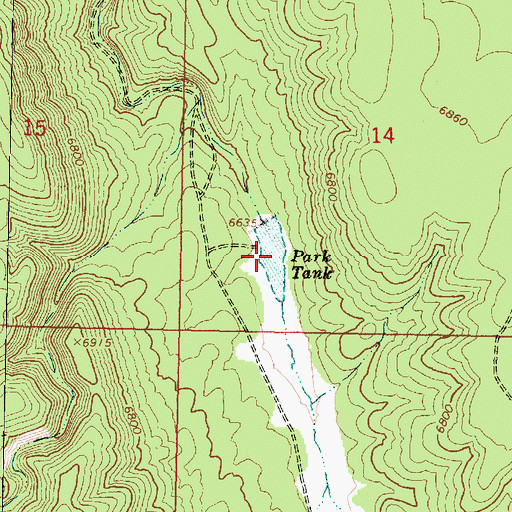 Topographic Map of Park Tank, AZ
