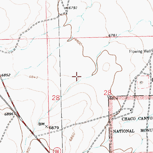Topographic Map of 28U-321P Water Well, NM