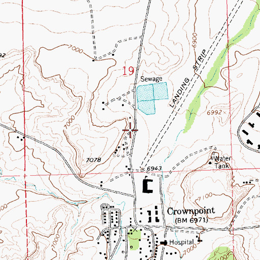 Topographic Map of NTUA 1 Water Well, NM