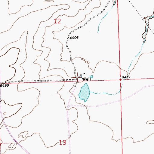 Topographic Map of SJ-109-S-13 Water Well, NM