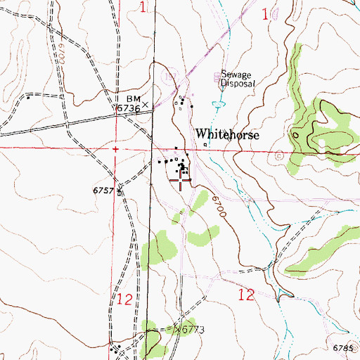 Topographic Map of Whitehorse Water Well, NM