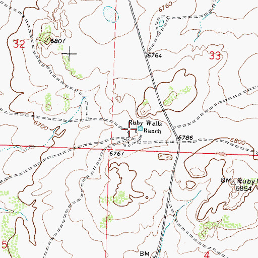 Topographic Map of Ruby Water Well, NM
