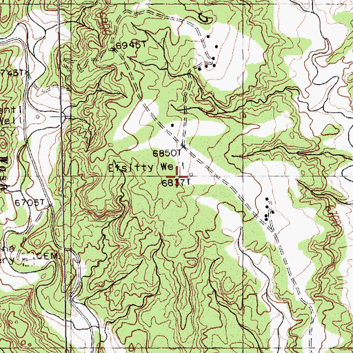 Topographic Map of Etsitty Water Well, NM