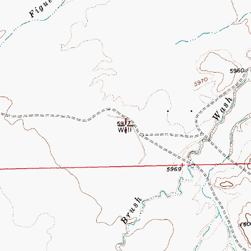 Topographic Map of 14M-25A Water Well, NM