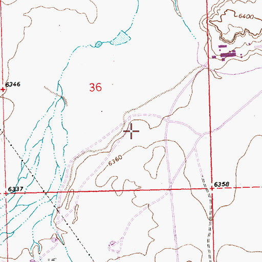 Topographic Map of 19-12-36-314-1 Water Well, NM