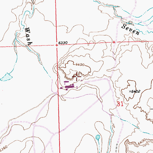 Topographic Map of SJ-104-X-3 Water Well, NM