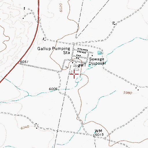 Topographic Map of Gallup H Water Well, NM