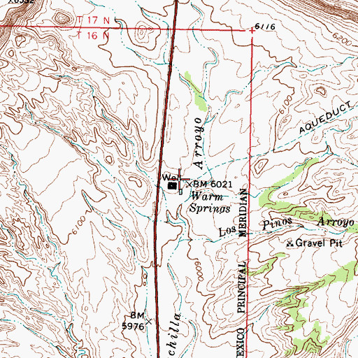 Topographic Map of Warm Springs Water Well, NM