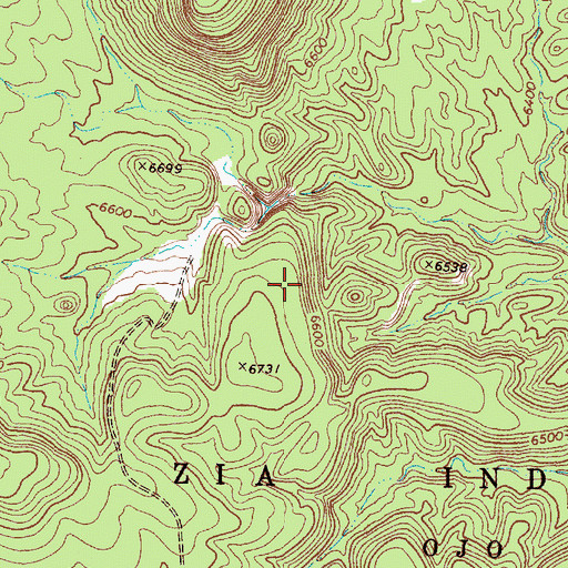 Topographic Map of Borrego-7 Water Well, NM