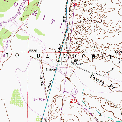 Topographic Map of OW 4- 5 Water Well, NM