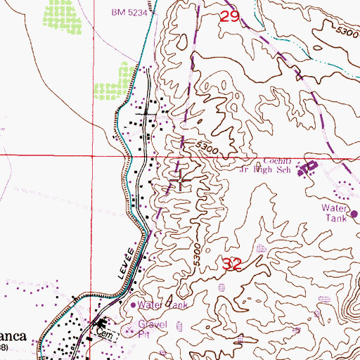 Topographic Map of OW 4- 8 Water Well, NM